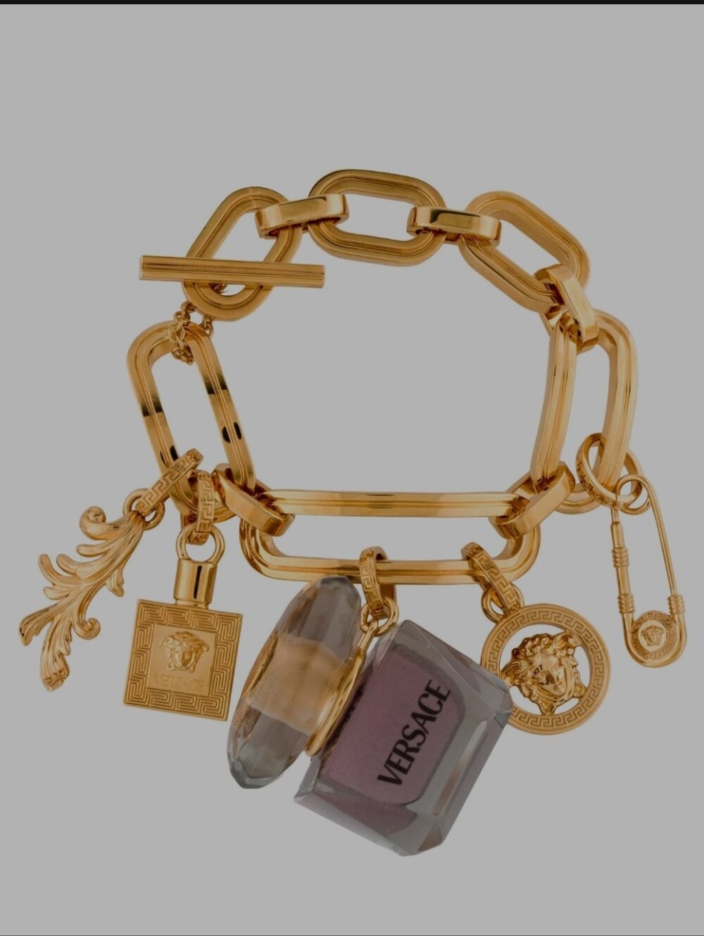 NWT Versace Bright Crystal Link Bracelet